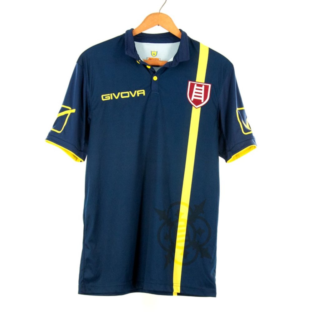 Men's Givova Navy/Yellow Polo Shirt Size Medium